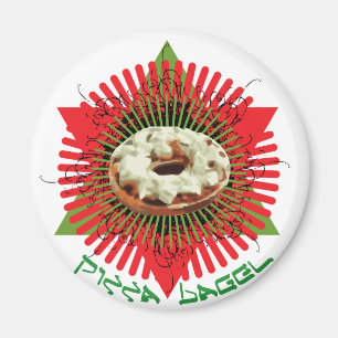 Aimant Pizza Bagel : Juif Italien