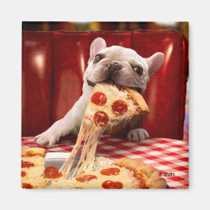 Aimant Pizza Slice mangeur de chien