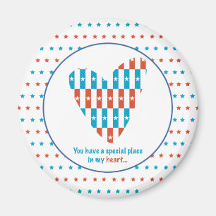 Aimant Place Patriotique Dans Le Coeur, Soutien Encourage