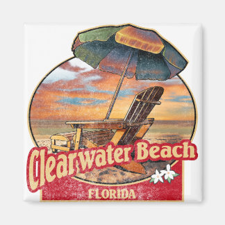 Aimant Plage Clearwater Floride Plage Vintage