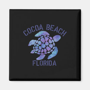 Aimant Plage de Cocoa, Floride Plage Design _ Tortue trib