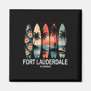 Aimant Plage de Fort Lauderdale Floride Surfboard Surf Ré