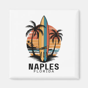 Aimant Plage de Naples Floride Surfant Surfeur _1