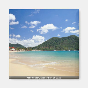 Aimant Plage de Reduit, baie de Rodney, St Lucia