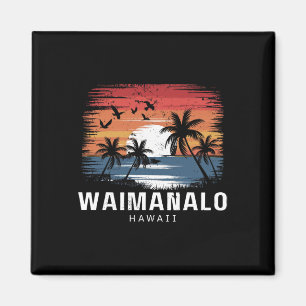 Aimant Plage de Waimanalo Hawaii Surfant Surfeur