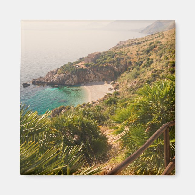 Aimant Plage isolée à Lo Zingaro, Sicile (Devant)