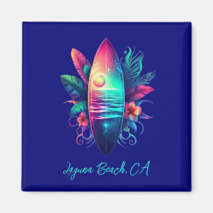 Aimant Plage Tropical Surboard