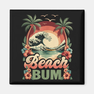 Aimant Plage une vague de surf ringard coucher de soleil
