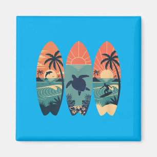Aimant Plage Waikiki Hawaï Voyage d'été Hawaïen