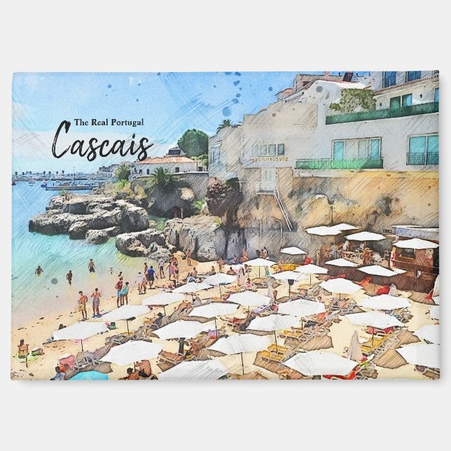 Aimant Plages de Cascais, Portugal Carte postale (Recto)