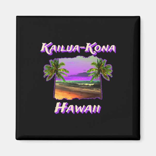 Aimant Plages De Kailua-kona Hawaii 1 (Devant)