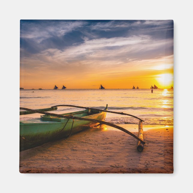 Aimant Plages tropicales | Boracay's White Beach (Devant)