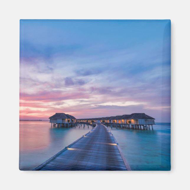 Aimant Plages tropicales | Bungalows Maldives (Devant)