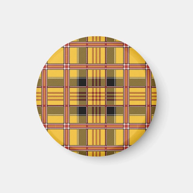 Aimant Plaid Fabric Texture Brown (Devant)