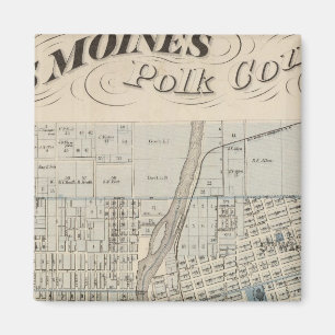 Aimant Plan de Des Moines, comté de Polk, Iowa
