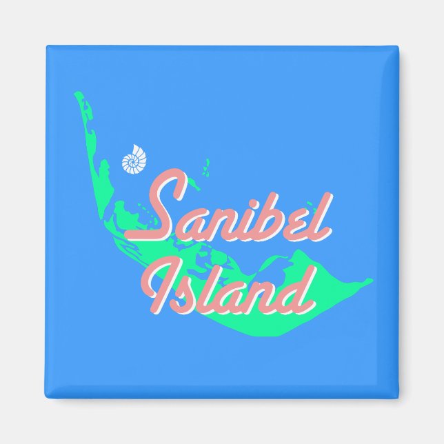 Aimant Plan de l'île de Sanibel (Devant)