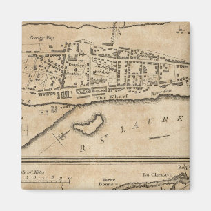 Aimant Plan de Montréal, avec une carte des îles