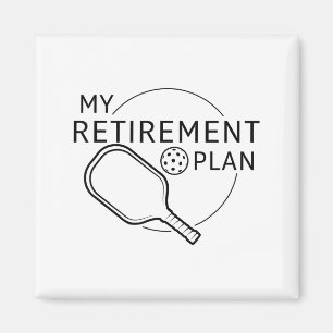 Aimant Plan de retraite pickleball joueur de pickleball d