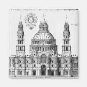 Aimant Plan pour St Peter, Rome, 1539