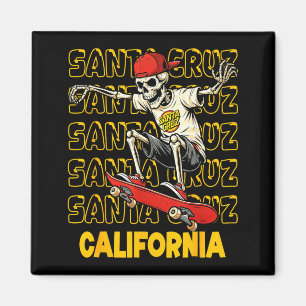 Aimant Planche à roulettes squelette vintage Santa Cruz C