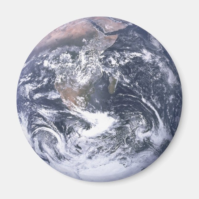 Aimant Planète Terre du Jour des terres spatial (Devant)