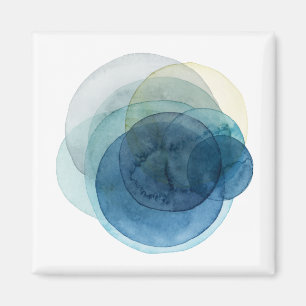 Aimant Planètes en évolution - Cercles d'aquarelle