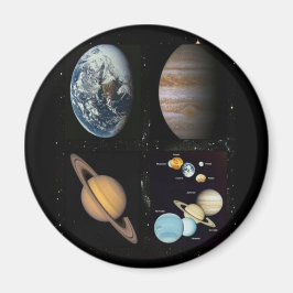 Aimant Planètes système solaire collage
