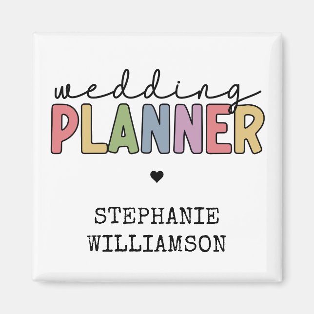 Aimant Planificateur d'événements de mariage personnalisé (Devant)