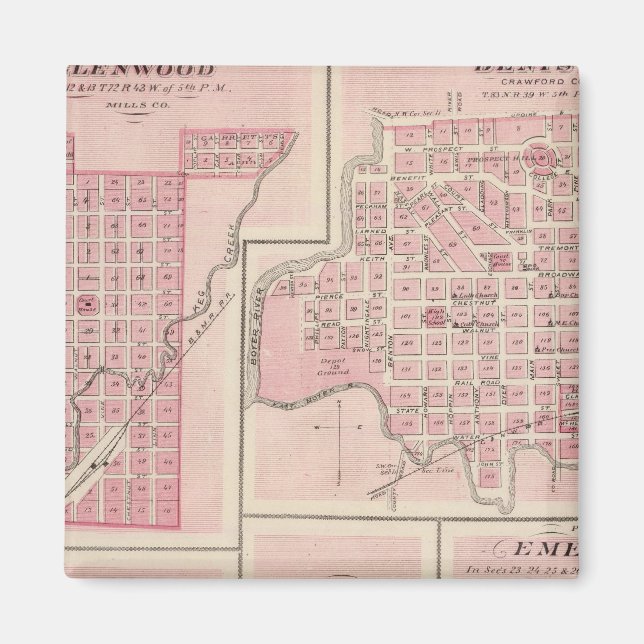 Aimant Plans de Glenwood, Denison, Hastings (Devant)