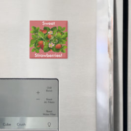 Aimant Plante vintage aux fraises