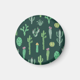Aimant Plantes de Cactus : Arrière - plan Vintage sans co
