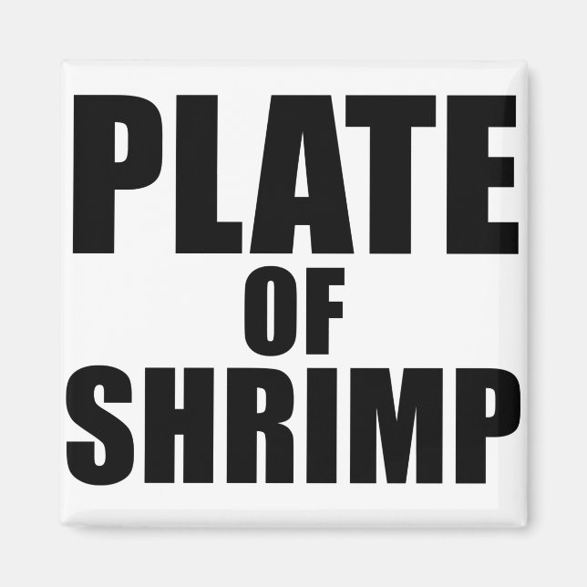 Aimant Plaque de crevettes Nouveauté Drôle Nourriture Pla (Devant)