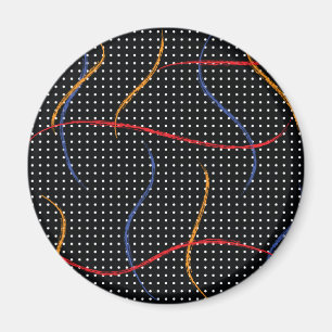 Aimant Plaque et points de peinture rétro