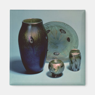 Aimant Plat et vases favrile de Tiffany
