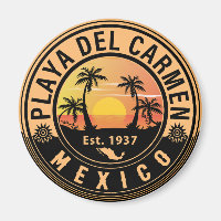 Playa del Carmen Palm Tree Retro 80s Playa mexicai
