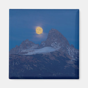 Aimant Pleine Lune Levante Grand Teton Driggs, Idaho