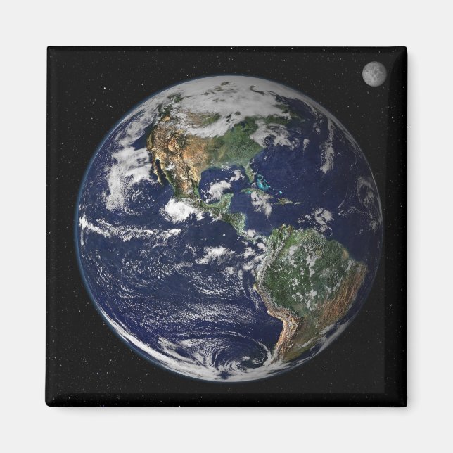 Aimant Pleine Terre montrant l'Amérique du Nord et du Sud (Devant)