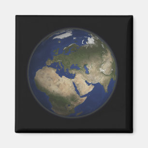 Aimant Pleine vue de la terre de l'Afrique, de l'Europe,