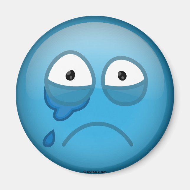 Aimant Pleurer bleu (Devant)