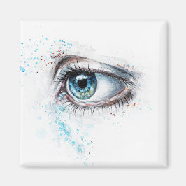Aimant Pleurer l'oeil bleu (tristesse, sympathie et dépre