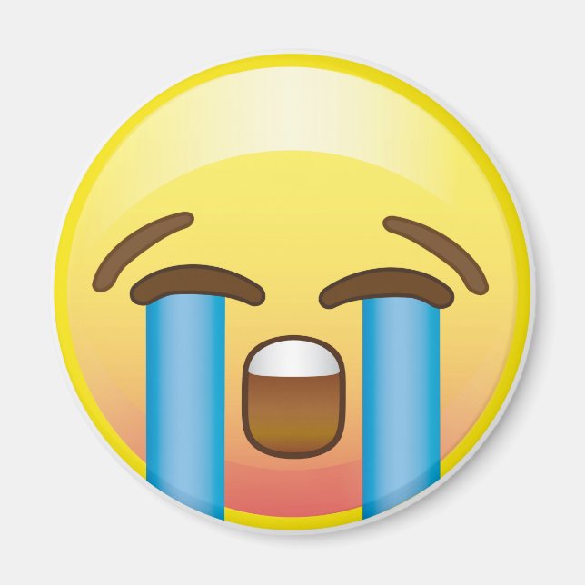 Aimant Pleurer Tears Tad Tears Emoji Yellow Face Magazine (Devant)