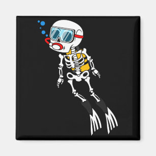 Aimant Plongeur squelette Halloween plongée sous-marine