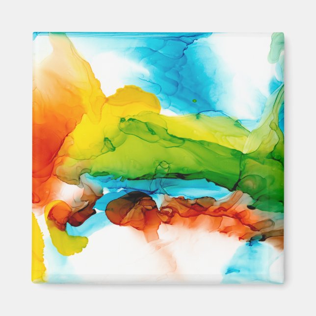 Aimant Plume primaire - aquarelles (Devant)