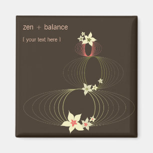 Aimant Plumeria rose Frangipani Fleurs chic Ikebana Zen