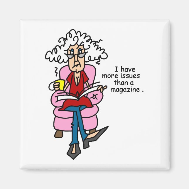 Aimant Plus de numéros qu'un Humour de magazine (Devant)