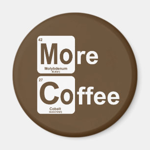 Aimant Plus de tableau périodique du café