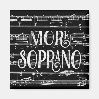 Aimant Plus Soprano Chalkboard - Chanteur noir blanc