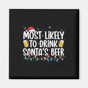 Aimant Plus susceptible de boire la bière du Père Noël Am