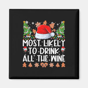 Aimant Plus Susceptible De Boire Tout Le Vin Famille Noël