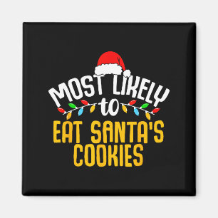Aimant Plus susceptible de manger les cookies du Père Noë